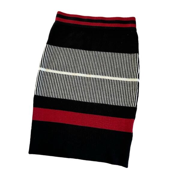Seek the Label Dresses & Skirts - LF Seek The Label Red & Black Striped Bodycon Stretch Pencil Skirt Size XS NWT